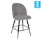 Flash Furniture 2PK 26" Gray Faux Linen Armless Counter Stool AY-1026H-26-GYFAB-GG - alternate 10